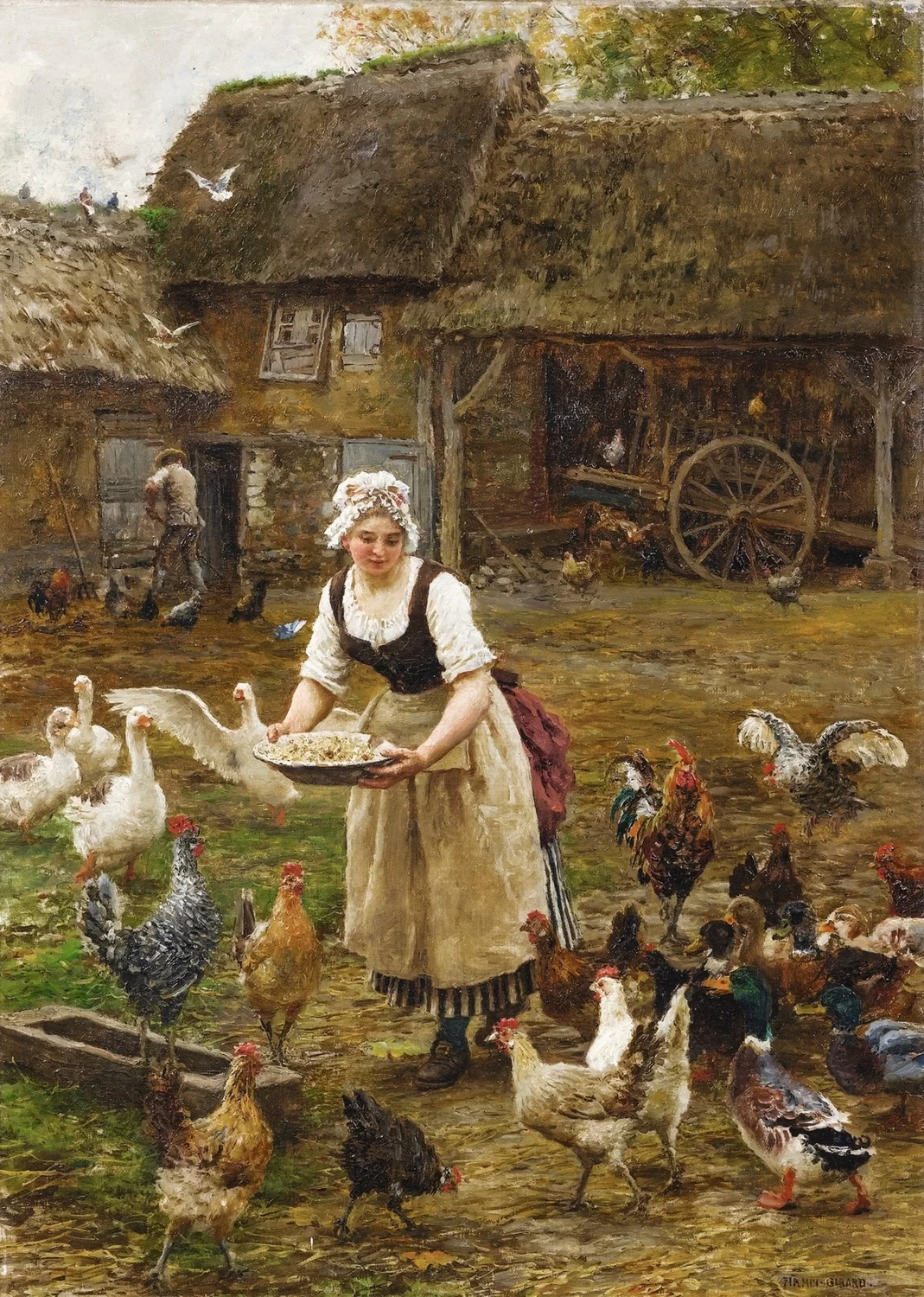 Marie - François Firmin, Girard, Il pasto del pollame